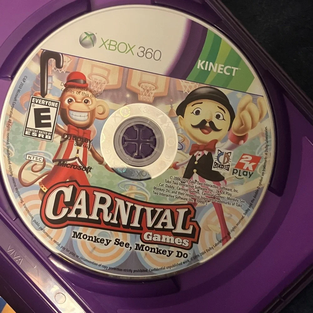 Carnival Games‎ Monkey See, Monkey Do for Xbox 360 Kinect - Colorful Fun Rated E